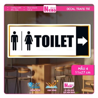 Decal Dán Nhà Vệ Sinh, Toilet, WC, Sticker Decor Nhà Vệ Sinh Dán Kính, Tường, Gạch Men, Gỗ Chống Thấm Nước.