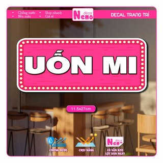 Decal Dán Trang Trí Tiệm Tóc, Barber, Nail, Mi Chống Nước, Decal Tranh Dán Menu Hair Salon, BarberShop.