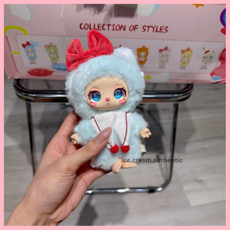 [Hỏa tốc HCM] Blind Box móc khóa gấu bông Lila Lucky cat V3 chính hãng có checkcard
