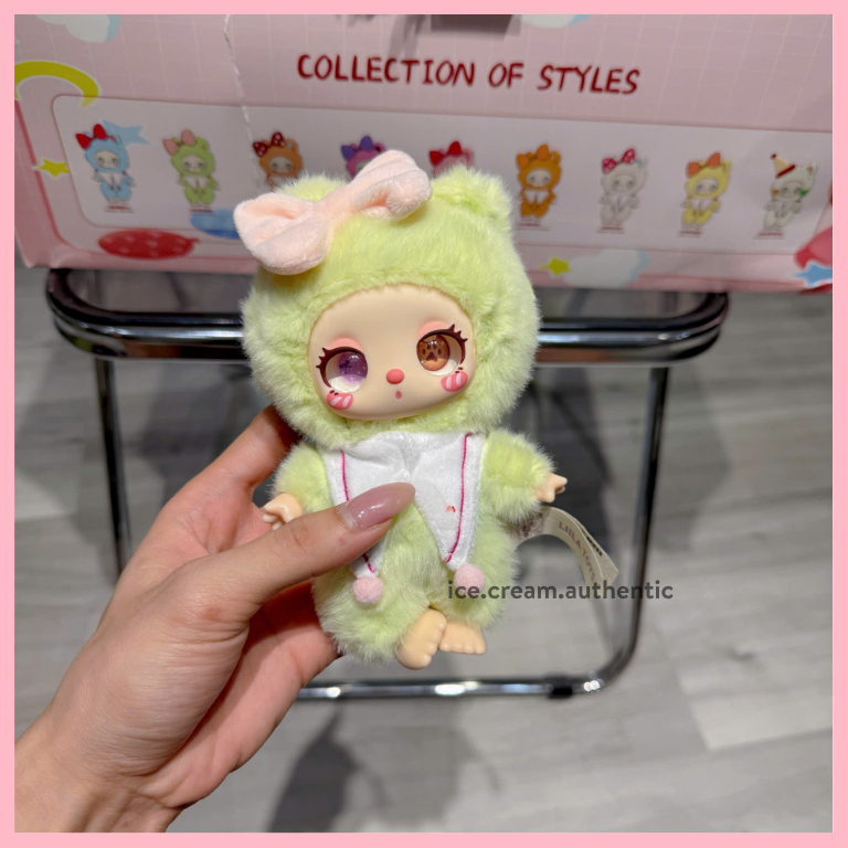 [Hỏa tốc HCM] Blind Box móc khóa gấu bông Lila Lucky cat V3 chính hãng có checkcard