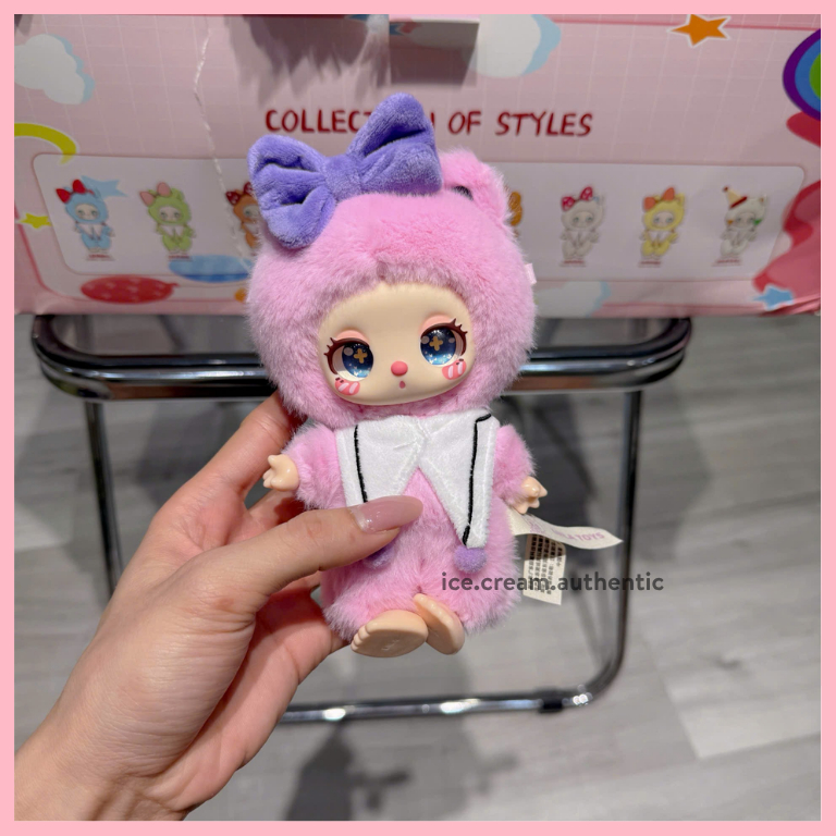 [Hỏa tốc HCM] Blind Box móc khóa gấu bông Lila Lucky cat V3 chính hãng có checkcard