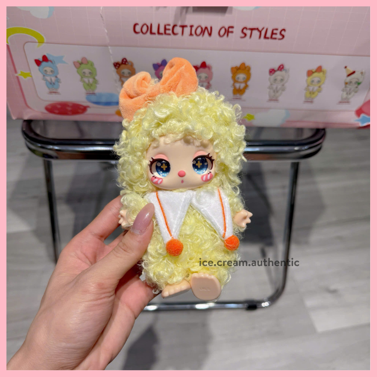 [Hỏa tốc HCM] Blind Box móc khóa gấu bông Lila Lucky cat V3 chính hãng có checkcard