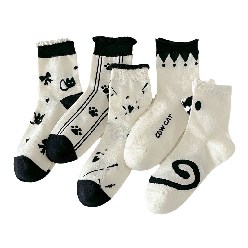 Tất Vớ Nữ, Tất Cổ Ngắn, Chất Liệu Cotton,Co Giãn 4 Chiều, Khử Mùi Kháng Khuẩn- màu đen