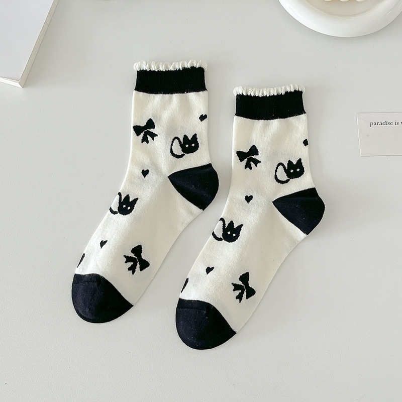 Tất Vớ Nữ, Tất Cổ Ngắn, Chất Liệu Cotton,Co Giãn 4 Chiều, Khử Mùi Kháng Khuẩn- màu đen