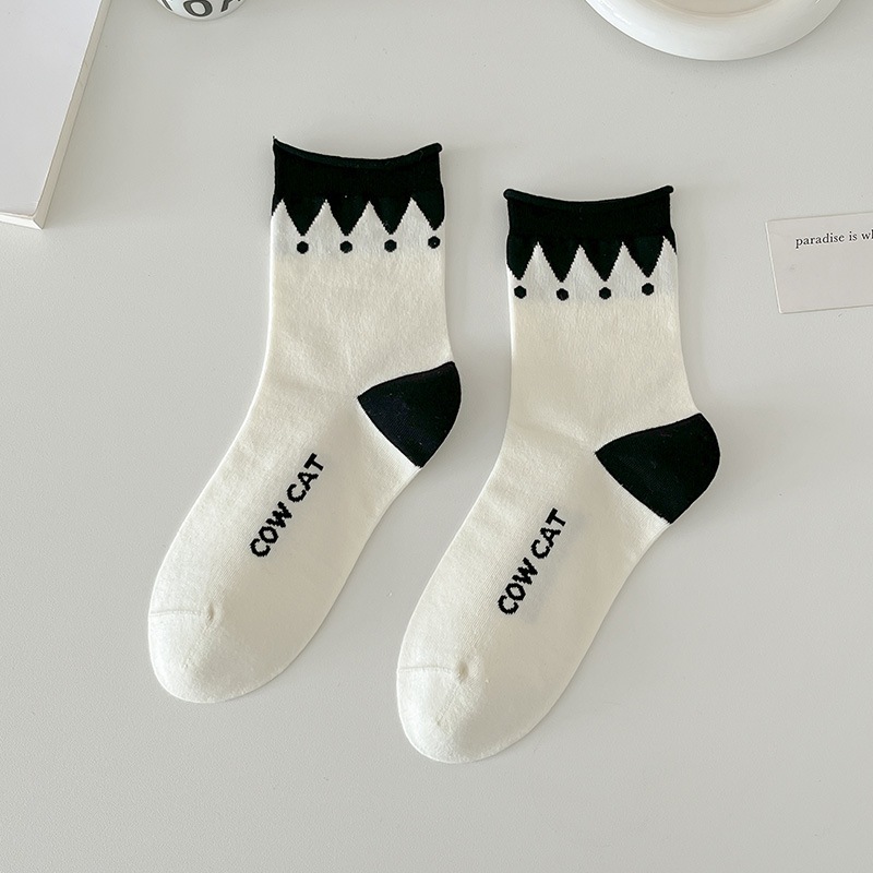 Tất Vớ Nữ, Tất Cổ Ngắn, Chất Liệu Cotton,Co Giãn 4 Chiều, Khử Mùi Kháng Khuẩn- màu đen