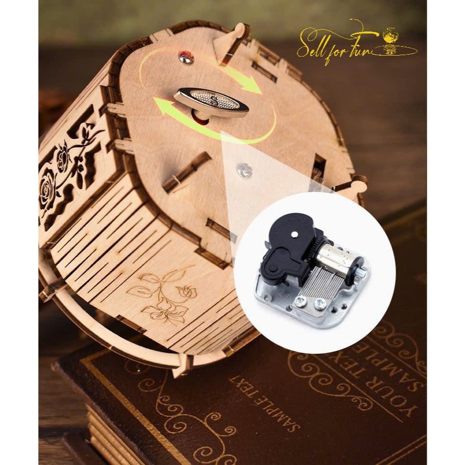 Đồ Chơi Lắp Ráp Mô Hình Gỗ 3D Hộp Nhạc Nàng Tiên Bên Đàn Hạc – FAIRY HARP