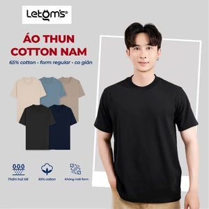 Áo thun nam cổ tròn chất cotton 2C co giãn – Thiết kế basic, vải mịn, nhiều màu thanh lịch, S-3XL