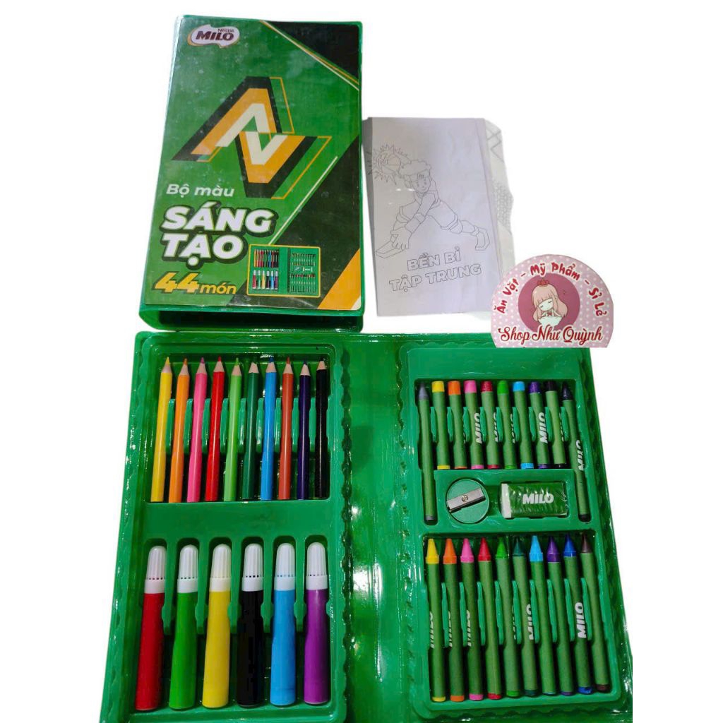 HỘP BÚT CHÌ MÀU MILO 44 CHI TIẾT SIÊU ĐẸP | Shopee Việt Nam