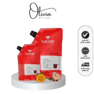 Kem ủ tóc, hấp tóc dưỡng phục hồi sâu tóc hư tổn Keratin Collagen Amino Acid Kailamia 500Ml - Mỹ phẩm tóc Hendi