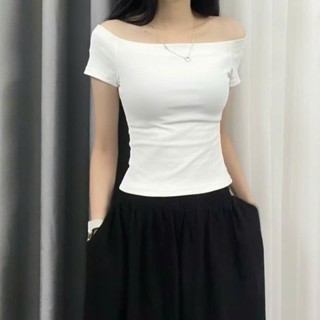 ÁO TRỄ VAI bản to tiểu thư sang chảnh chất coton Hàn cúc dọc dành cho nữ