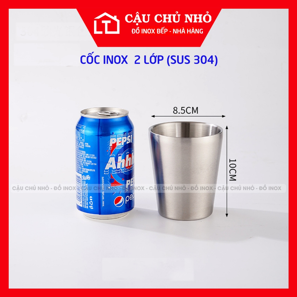 cốc inox 2 lớp chống nóng 300ml, cốc inox 304 uống nước cao cấp cho nhà ...
