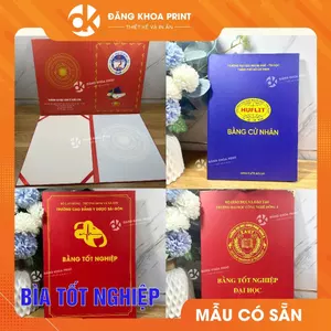 Bìa đựng bằng khen, bìa đựng chứng chỉ, bìa chụp ảnh kỷ yếu các trường đại học, cao đẳng mẫu sẵn