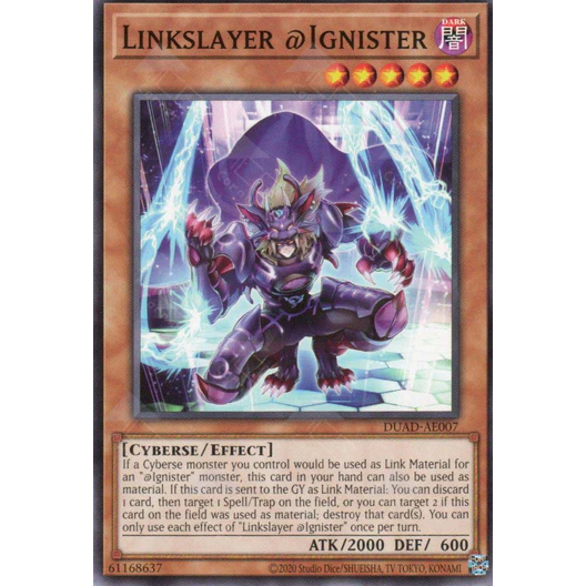 Thẻ bài Yugioh! chính hãng: Linkslayer @Ignister - DUAD-AE007 - Common ...