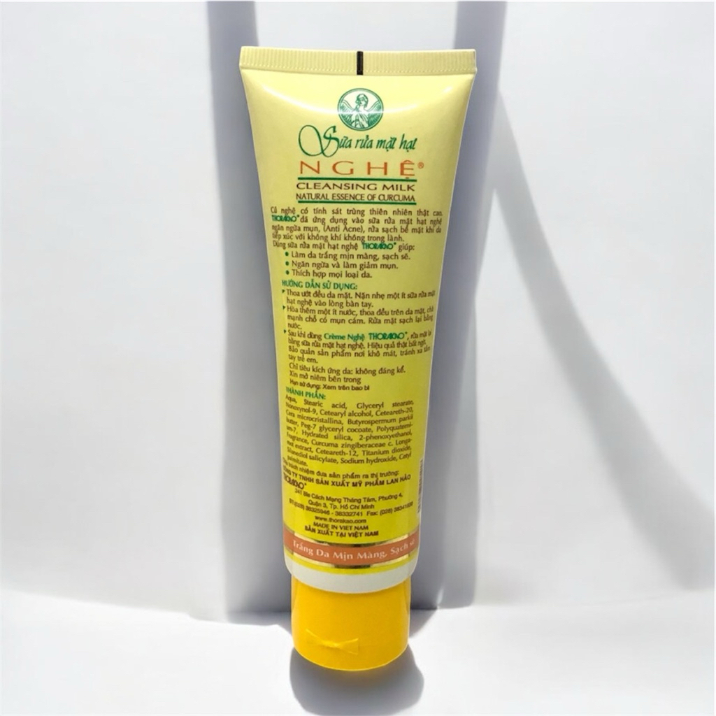 Sữa Rửa Mặt Hạt Nghệ Thorakao 50g – Ngừa Mụn, Giảm Thâm, Lành Sẹo, Chính Hãng