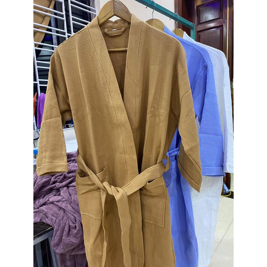 ÁO CHOÀNG TẮM KHÁCH SẠN CAO CẤP – VẢI MỀM MỊN, THẤM HÚT TỐT – UNISEX MẶC Ở SPA, RESORT, GIA ĐÌNH