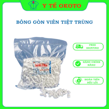 BÔNG GÒN VIÊN BẢO THẠCH TIỆT TRÙNG Y TẾ GÓI 50GR/100GR (1,5X3cm),3cm x 3cm