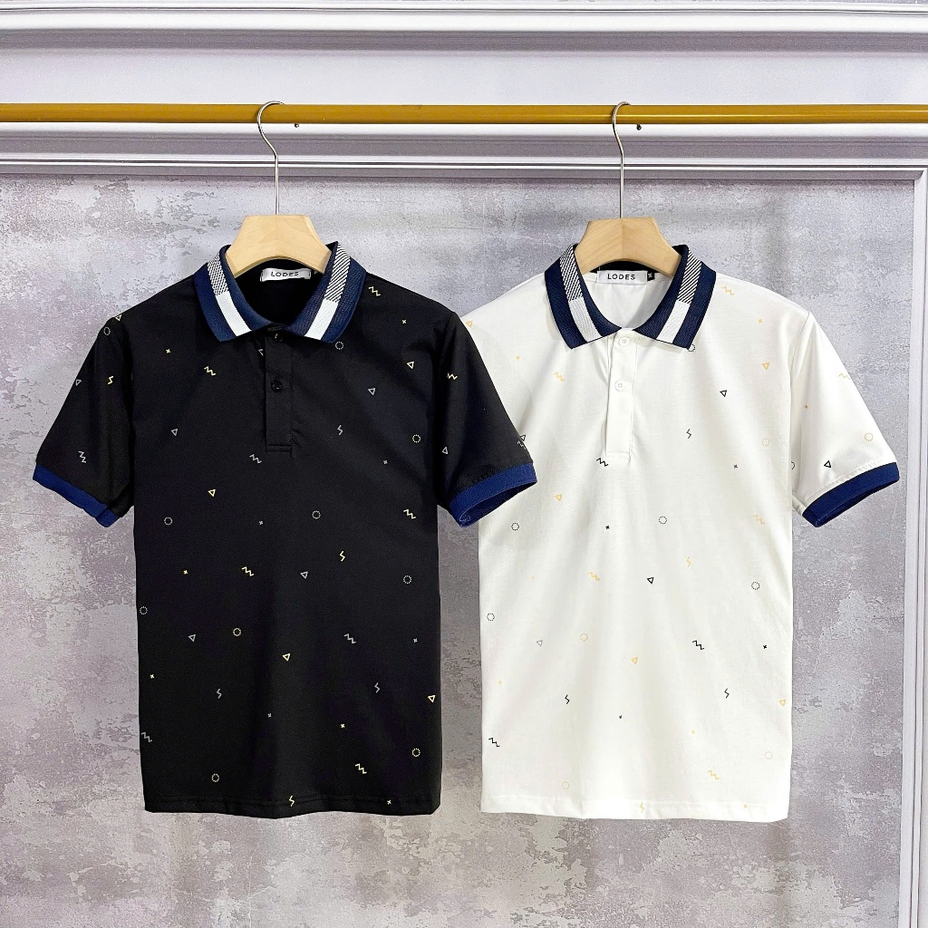 [cb289] Áo polo Nam Tay ngắn, dáng slimfit, thêu chữ, thêu, vải cotton co dãn 4 chiều mịn mát
