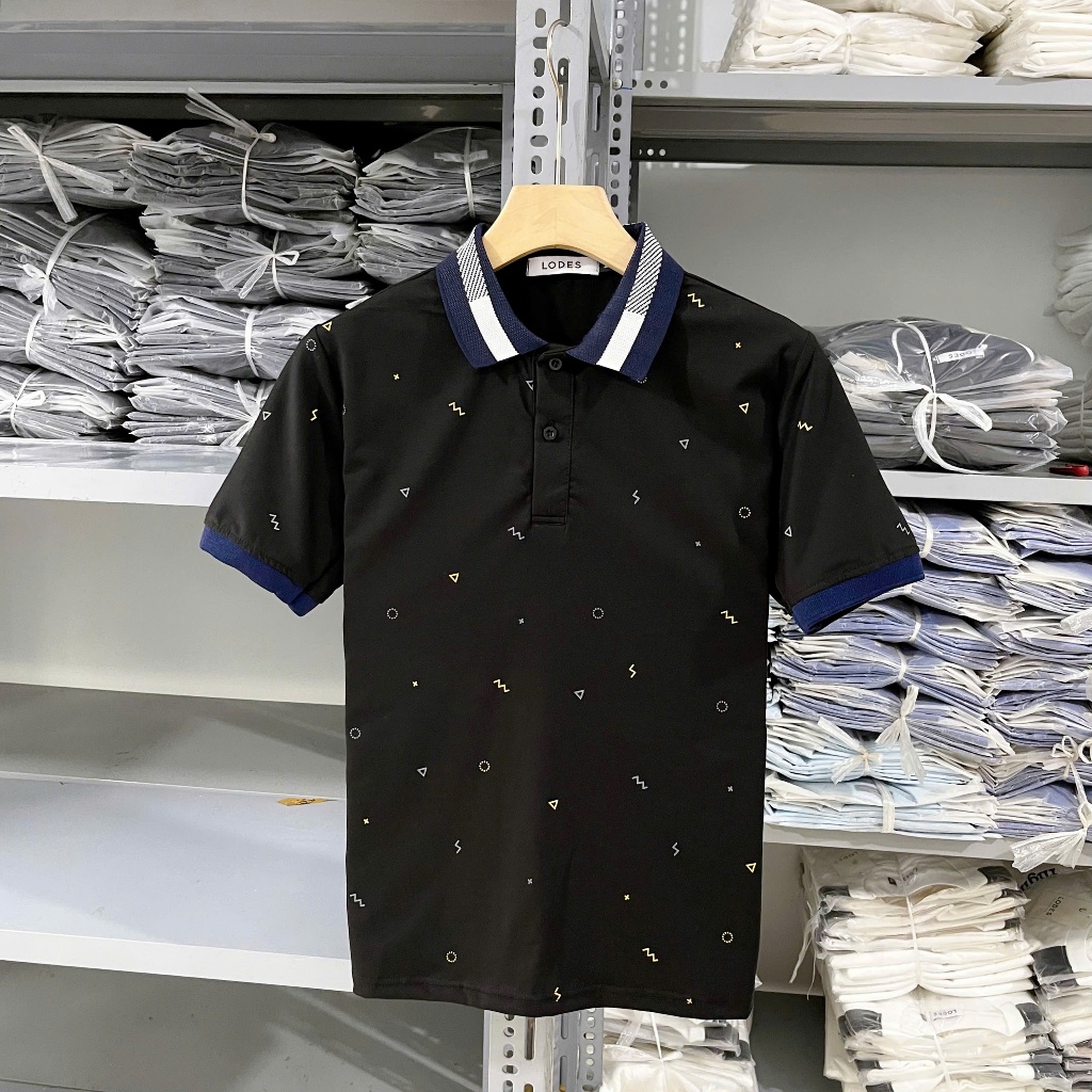 [cb289] Áo polo Nam Tay ngắn, dáng slimfit, thêu chữ, thêu, vải cotton co dãn 4 chiều mịn mát