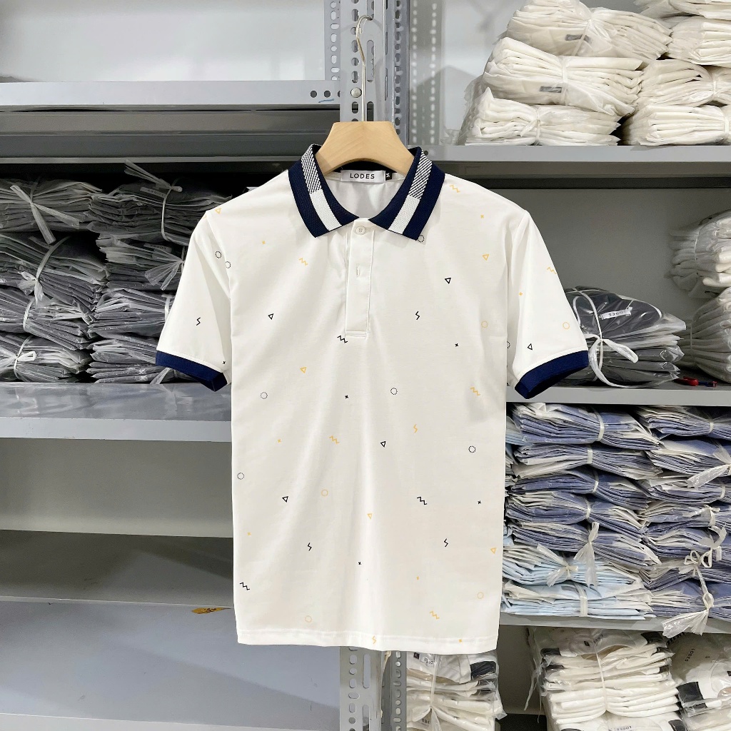 [cb289] Áo polo Nam Tay ngắn, dáng slimfit, thêu chữ, thêu, vải cotton co dãn 4 chiều mịn mát