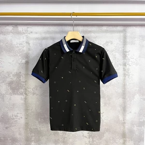 Áo polo Nam Tay ngắn, dáng slimfit, thêu chữ, thêu, vải cotton co dãn 4 chiều mịn mát