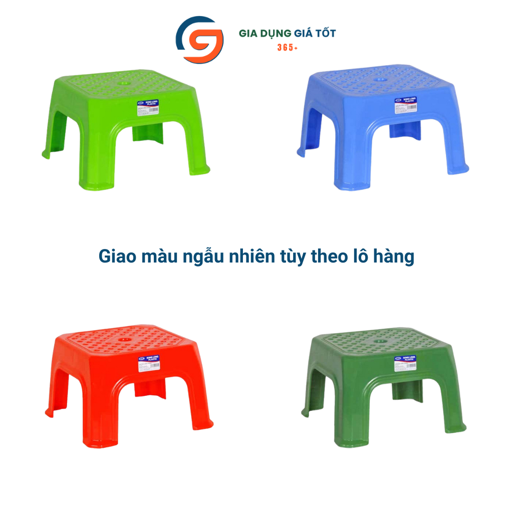 Ghế nhựa thấp mini Song Long - ghế bệt loại nhỏ cho bé, quán ăn, dùng trong nhà ngoài trời