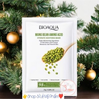 Mặt Nạ Bioaqua Tinh Chất Đậu Xanh Thuần Chay Giúp Trắng Da Giảm Nám Thổi Giảm Mụn Mờ Thâm Dịu Da