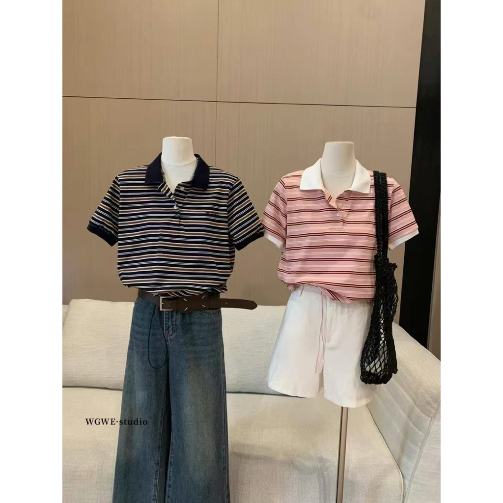 @Ssu.Studio//WGWE CHUẨN NEW HOT ÁO POLO KẺ NGANG SIU XINH 6483
