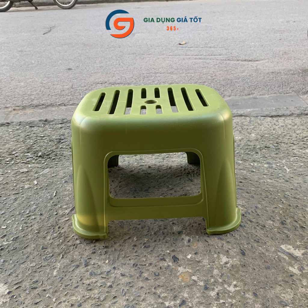 Ghế đẩu thấp nhựa PP Song Long - ghế ngồi xổm mini chịu lực tốt, dùng trong nhà ngoài trời