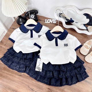 Bộ đồ bé gái áo+chân váy 20-30kg - Set trang phục đi học đi chơi cho bé