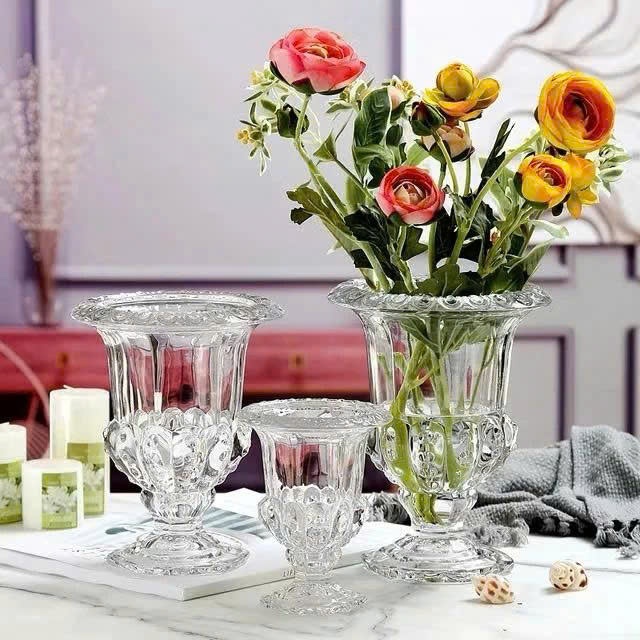 Lọ Ly Thuỷ Tinh Cao Cấp Đựng Phật Thủ, Cắm Hoa Nghệ Thuật Hoa Trang Trí Tiệc Cưới