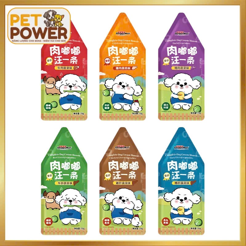 Pate Sốt Kem DoggyMan Dinh Dưỡng Cho Chó - Gói 70gr