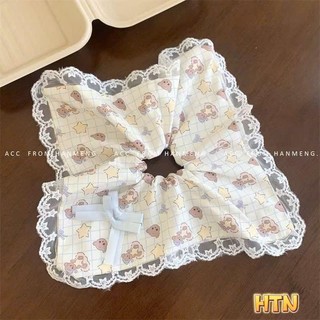 Scrunchies Dây Cột Tóc Thiết Kế Mẫu Vuông Cỡ Lớn Mới Hàn Quốc Dễ Thương