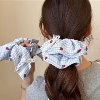 Scrunchies Dây Cột Tóc Thiết Kế Mẫu Vuông Cỡ Lớn Mới Hàn Quốc Dễ Thương