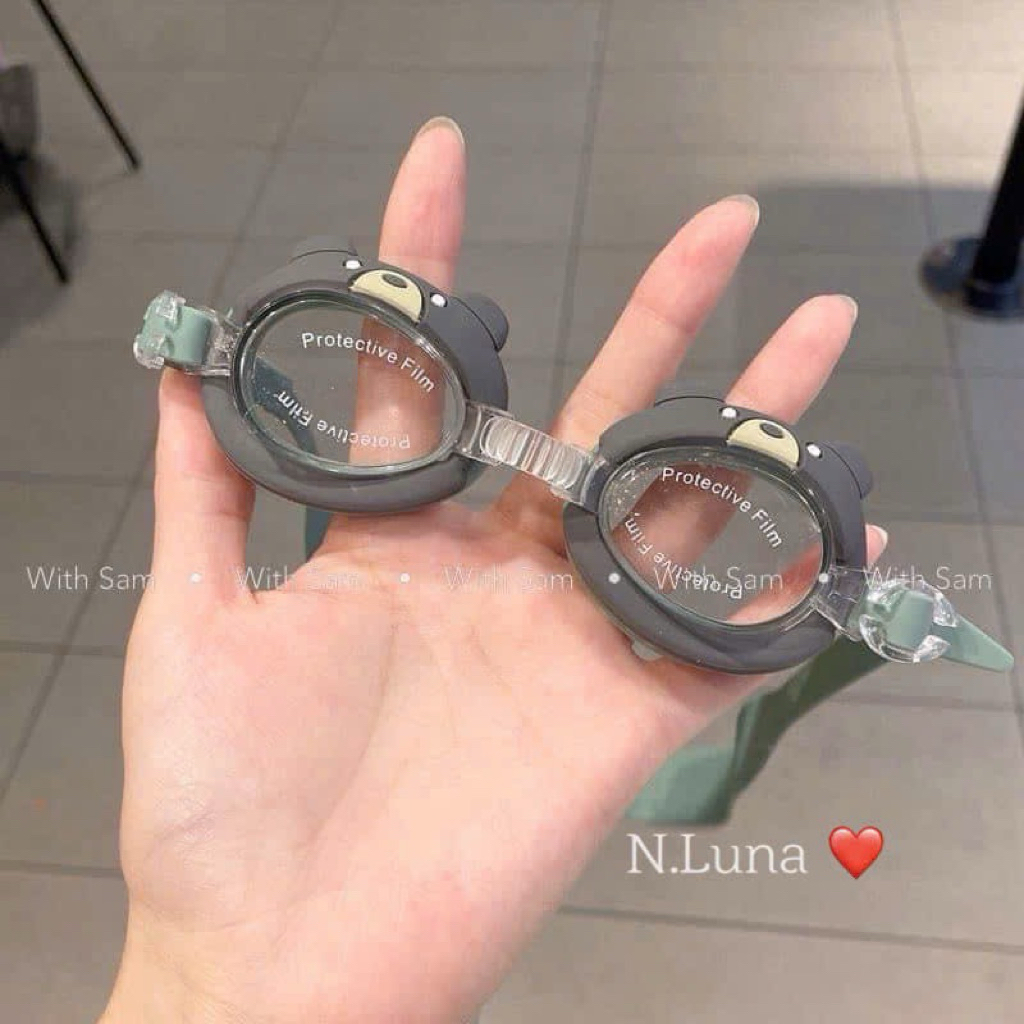 Kính bơi hoạt hình chỉnh quai 2-12y