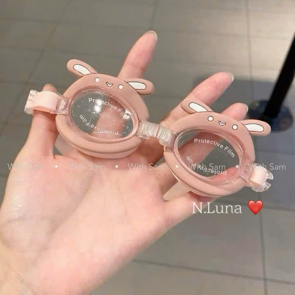 Kính bơi hoạt hình chỉnh quai 2-12y