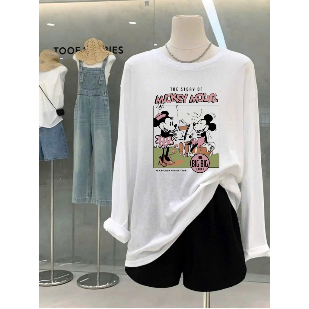 Mẫu Mới Áo thun dài tay in hình JULY FASHION, Áo thun nữ tay dài mềm mại ấm áp mùa Thu Đông, Chất thun xượt mịn đẹp