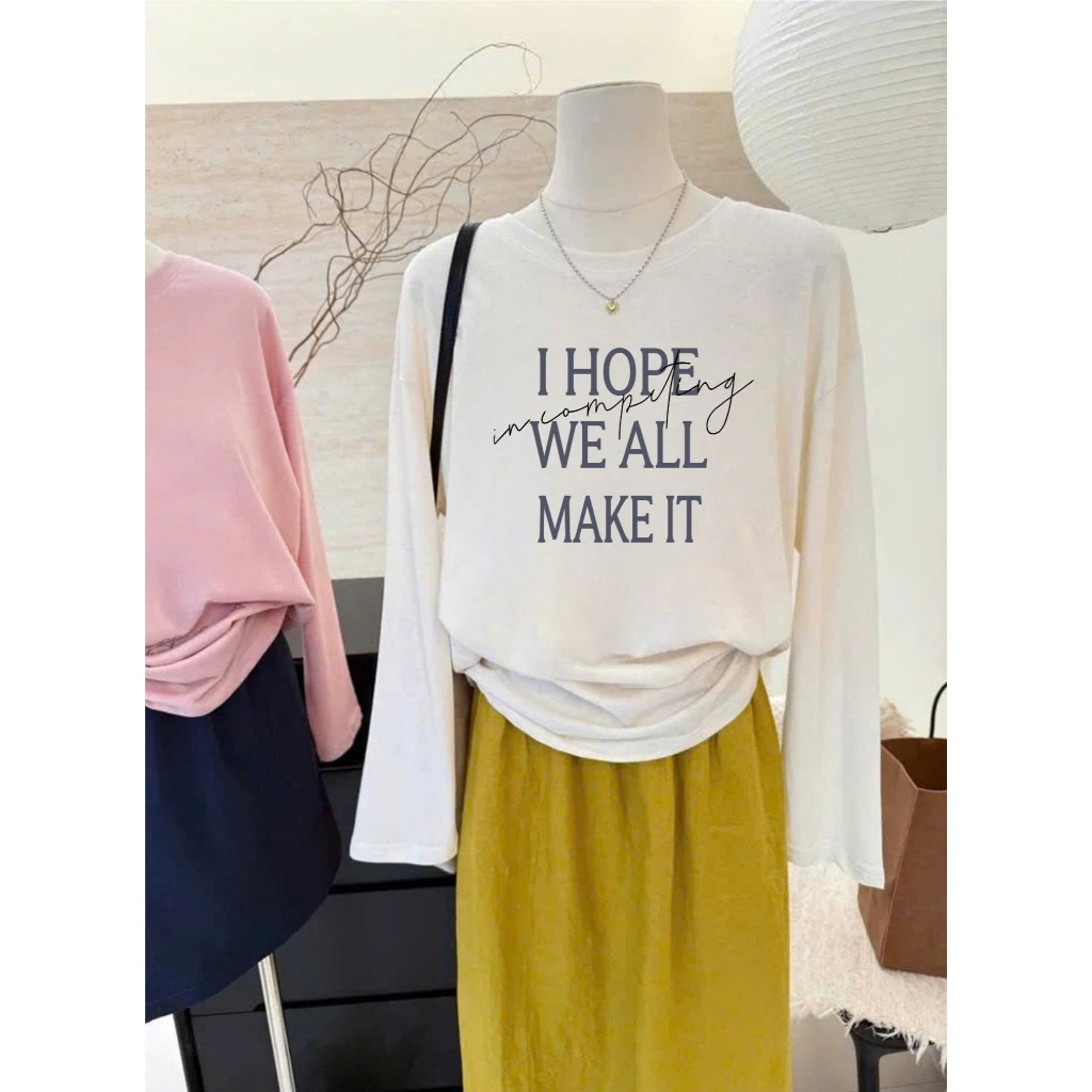 Mẫu Mới Áo thun dài tay in hình JULY FASHION, Áo thun nữ tay dài mềm mại ấm áp mùa Thu Đông, Chất thun xượt mịn đẹp