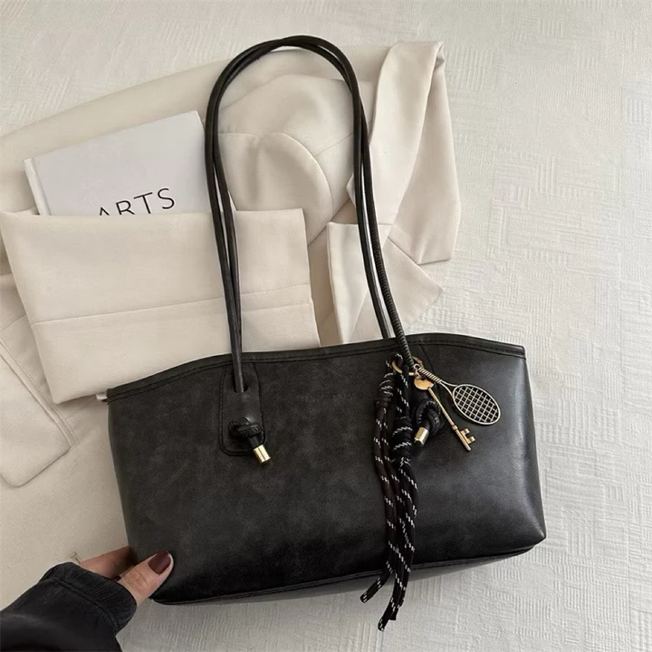 Túi Retro Túi sức chứa lớn dành cho nữ Túi đeo vai đi lại mùa thu đông Túi Tote di động túi tote retro túi tote da