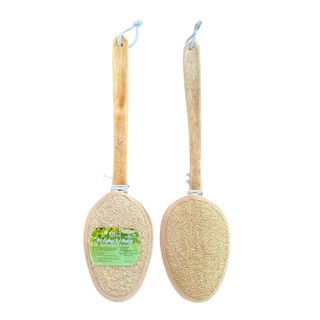 Cây Kỳ Lưng Xơ Mướp Tự Nhiên KB Ecolife (Cán dẹt 45cm) Làm Sạch Sâu Tẩy Da Chết Massage Da