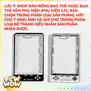 Bao Đựng Thẻ Nhân Viên Nhựa Mica Trong Suốt Phong Cách Hoạ Tiết Gaming Màn Hình Máy Game Thú Vị