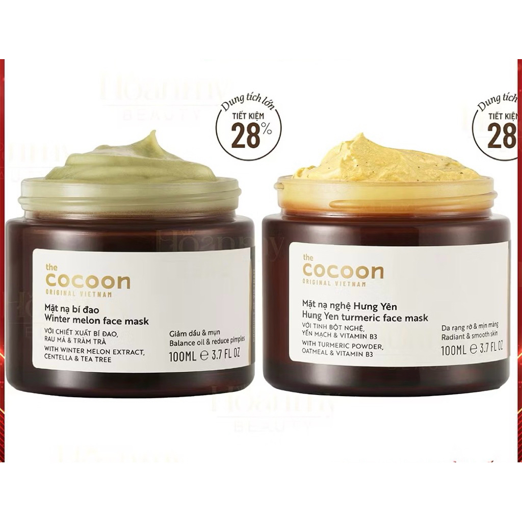 Mặt Nạ Bí Đao/Nghệ Cocoon 30ml – Giảm Dầu Mụn, Dịu Da Chiết Xuất Thiên Nhiên