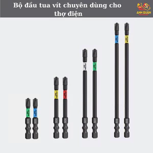 Bộ mũi khoan vít 50, 75, 110, 150mm chuyên dùng cho thợ điện, bộ mũi chống trượt từ tính