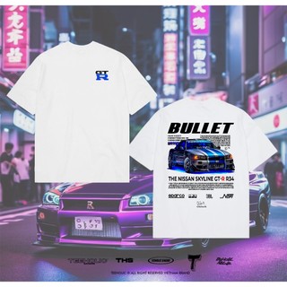 Áo Thun Nam Nữ TEEHOLIC Cotton Cao Cấp Xe Hơi Nissan Gt34 Bullet Phong Cách Retro Y2K - THSI20