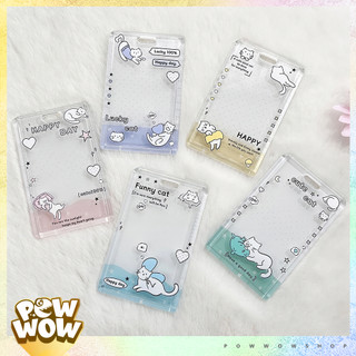Bao Đựng Thẻ Nhân Viên Nhựa Mica Trong Suốt Phong Cách Nhân Vật Hoạt Hình Mèo Cát Sleep Fish Đáng Yêu Cute