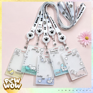 Bao Đựng Thẻ Nhân Viên Nhựa Mica Trong Suốt Phong Cách Nhân Vật Hoạt Hình Mèo Cát Sleep Fish Đáng Yêu Cute
