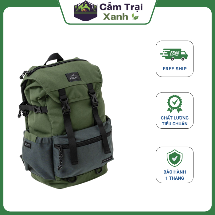 Balo Dã Ngoại Zorali Classic 28L – Màu Xanh Rêu Rằn Ri - Balo Cắm Trại ...