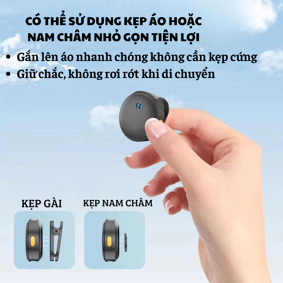 Micro Không Dây Mini ,Mic Kèm Hộp Sạc – Pin 40 Giờ, Thu Âm Rõ Nét, Dùng Cho Điện Thoại,Máy Tính Livestream, Phỏng Vấn
