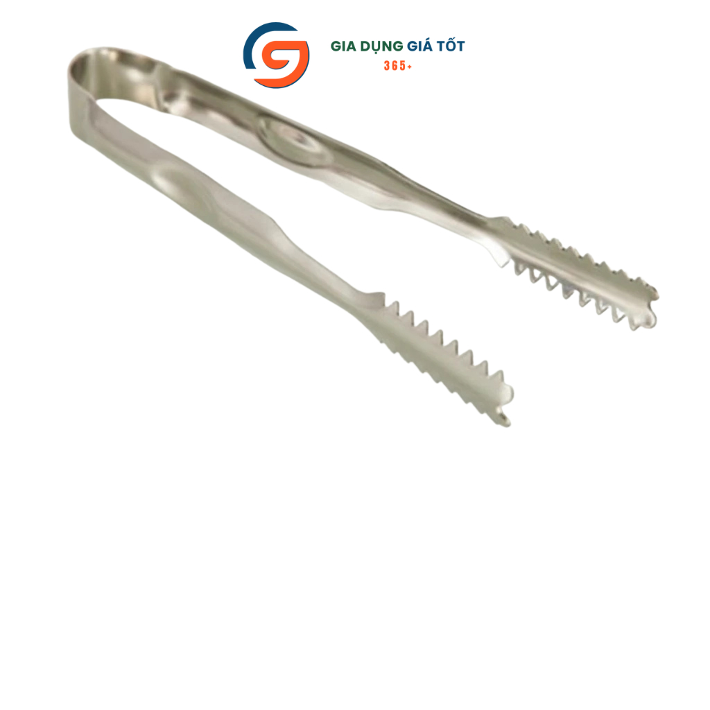Kẹp gắp inox 17cm răng cưa chống trượt - kẹp gắp đá viên, đồ nướng, thực phẩm, dụng cụ làm bếp