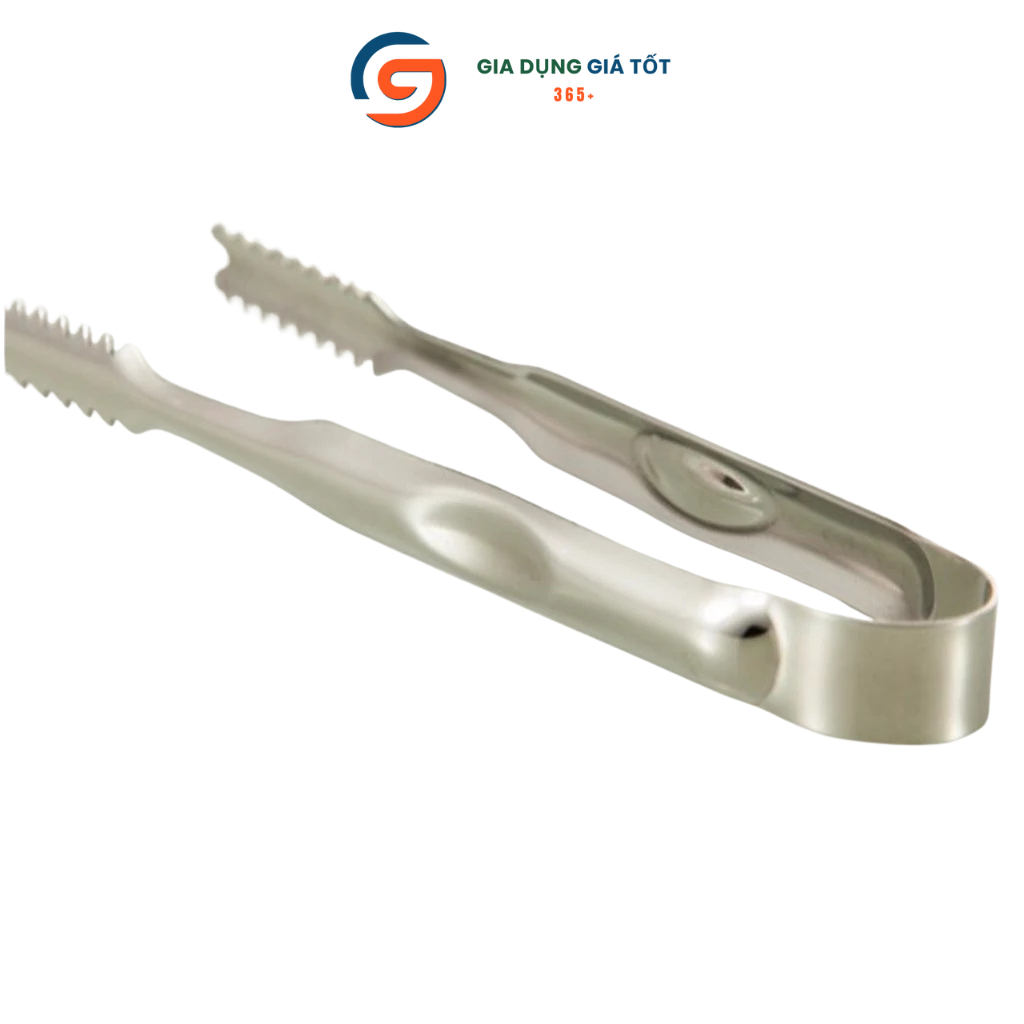 Kẹp gắp inox 17cm răng cưa chống trượt - kẹp gắp đá viên, đồ nướng, thực phẩm, dụng cụ làm bếp