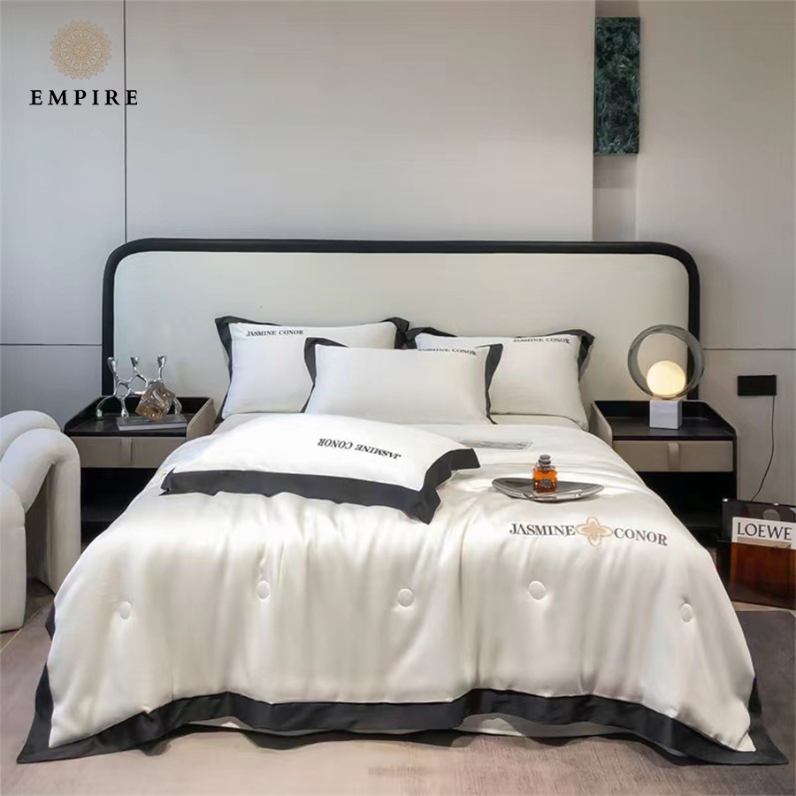 Bộ chăn ga gối nệm đệm set 4 món phi lụa Jasmine Conor EMPIRE cao cấp siêu thoáng mát - EMPIRE